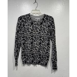 Eight 18 Lightweight Animal Print Pullover Sweater Womens Size XS Knit Stretch